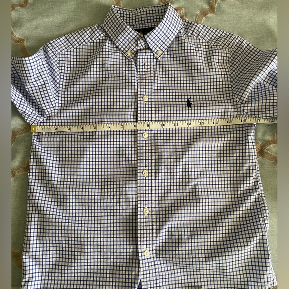 Ralph Lauren Natural Stretch LS Shirt, Blue Checked, Boys Size M 10/12 - Picture 6 of 7